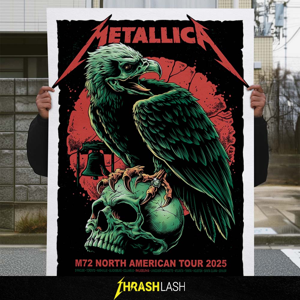 Brandon Heart Limited Edition Metallica M72  North American Tour 2025 in Philadelphia Poster Canvas Exclusive Pop-Up Shop Collectible