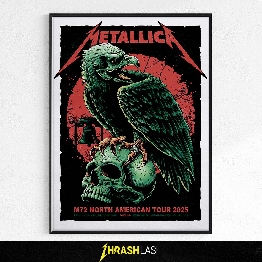 Brandon Heart Limited Edition Metallica M72  North American Tour 2025 in Philadelphia Poster Canvas Exclusive Pop-Up Shop Collectible