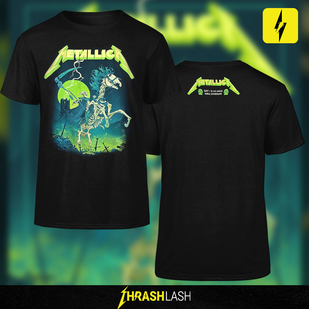 Official Metallica Concert T-Shirt Artwork By Vance Kelly  – June 14, 2025 NRG Stadium, Houston, Texas | Print Artwork Tshirt, Hoodie, Sweatshirt