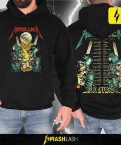 Official Metallica M72 World Tour 2025 T-Shirt with Lux Æterna Skeleton Knights design – Limited Edition black unisex concert tee