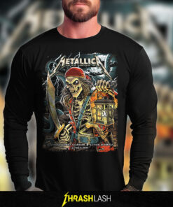 Metallica Long Sleeve Tee featuring new artwork by Andrew Cremeans for Night 2 concert at Raymond James Stadium, Tampa, Florida, June 8, 2025