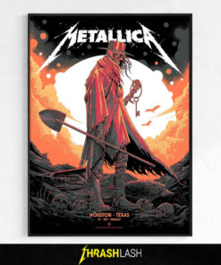 New Poster Metallica M72 Houston Art By Luke Preece at Houstan Texas June 14, 2025 | Limited Edition Poster Canvas Print Art