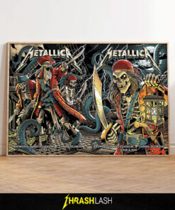 Official Poster for 2 Nights of Metallica by Andrew Cremeans at Raymond James Stadium, Tampa, Florida, June 6 & June 8, 2025 | Home Decor Print Art