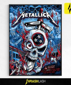 Limited edition Metallica M72 Nashville 2025 Pop-Up Shop tour poster – exclusive North American concert artwork with bold typography and dark-themed illustration