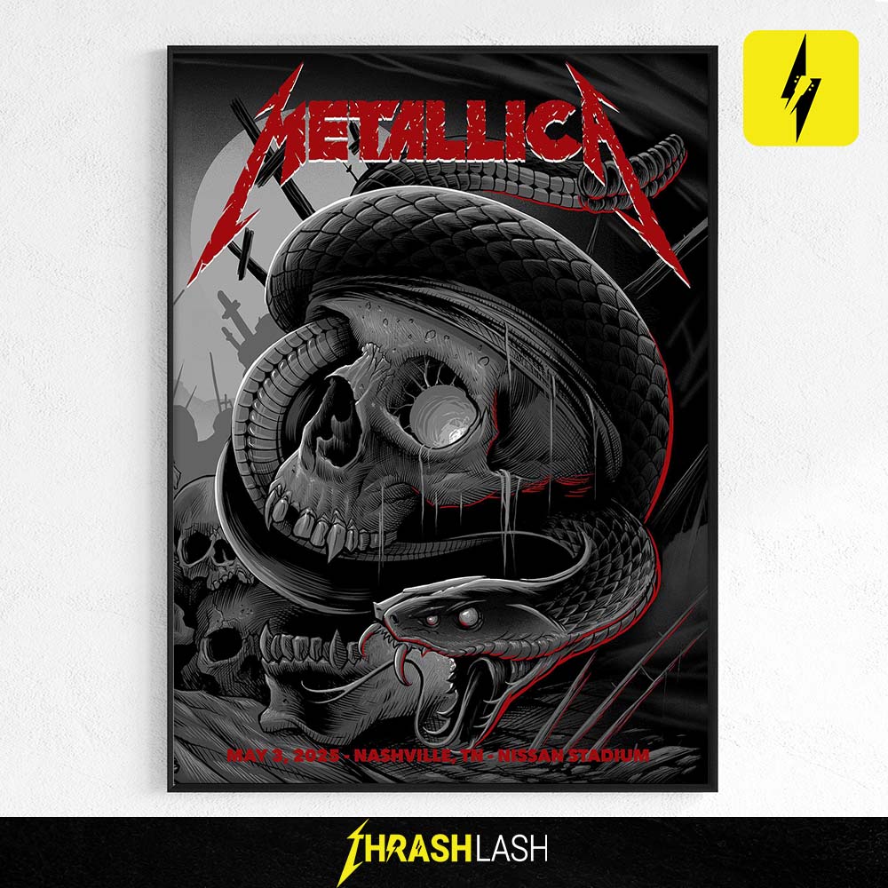 Metallica M72 World Tour Night 2 Poster by Maxx242 at Nissan Stadium Nashville Tennessee May 3 2025