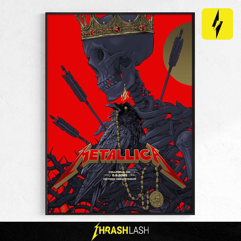 Fist Shows Metallica M72 Sonic Temple North American Tour May 9-11 2025 At Historic Crew Stadium Columbus OH Poster Show By Vance Kelly Landscape