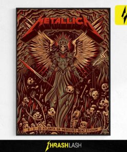 Metallica M72 Atlanta Poster From Show Art By Dave Quiggle At Mercedes-Benz Stadium June 3 2025 Alanta GA