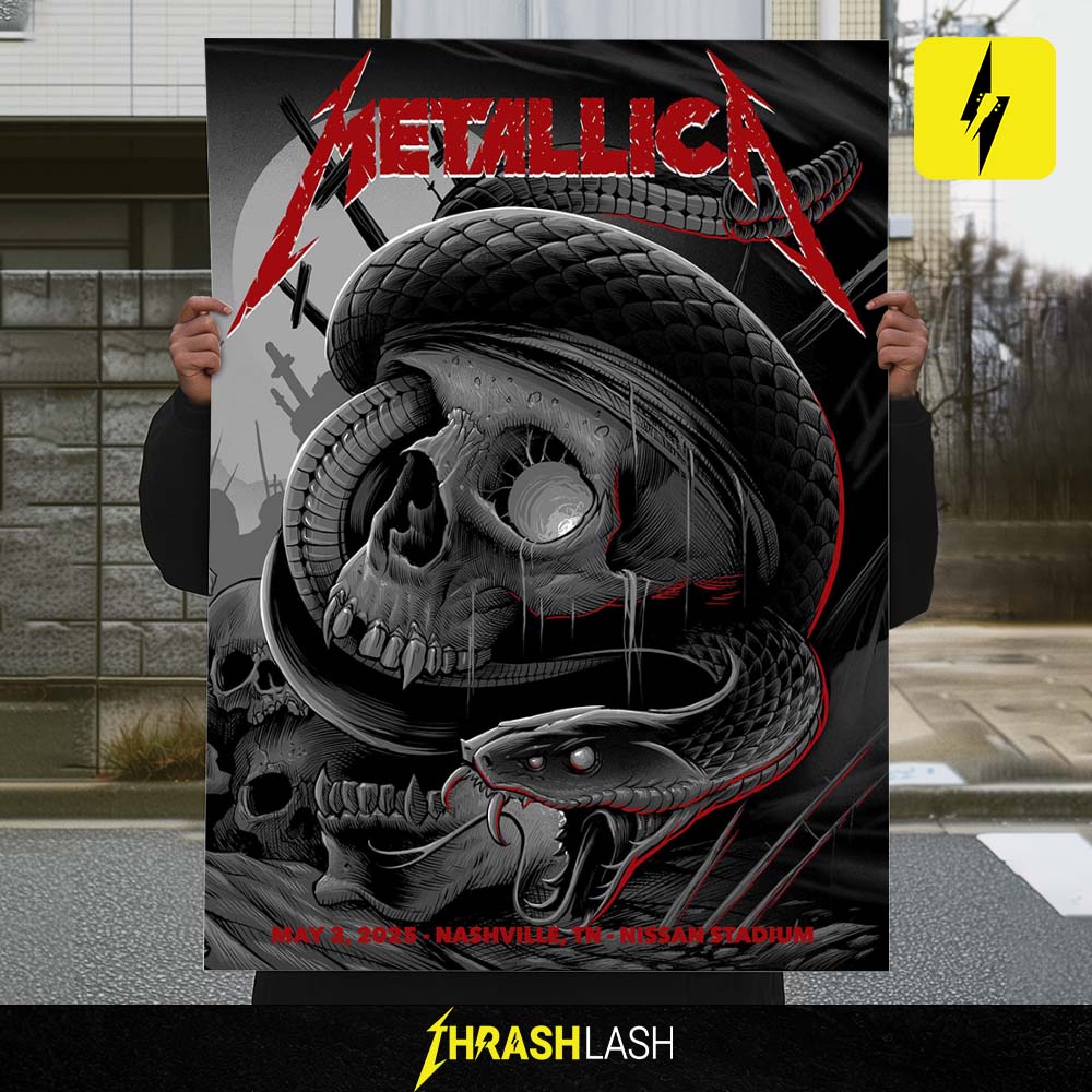 Metallica M72 World Tour Night 2 Poster by Maxx242 at Nissan Stadium Nashville Tennessee May 3 2025