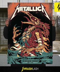 Metallica M72 Tour Poster by Puis Calzada at Kent Square Pop-Up Shop Blacksburg Virginia May 07 2025 Poster Canvas Home Deco