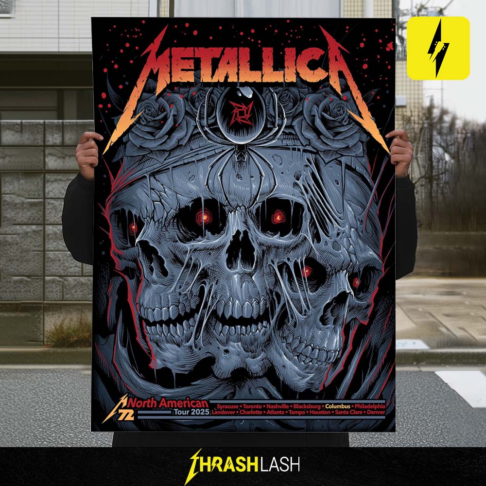 Metallica M72 Sonic Temple Pop-Up Shop Poster For Colombus Ohio North American Tour 2025 Poster Canvas Home Deco