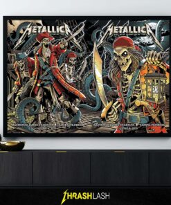 Official Poster for 2 Nights of Metallica by Andrew Cremeans at Raymond James Stadium, Tampa, Florida, June 6 & June 8, 2025 | Home Decor Print Art