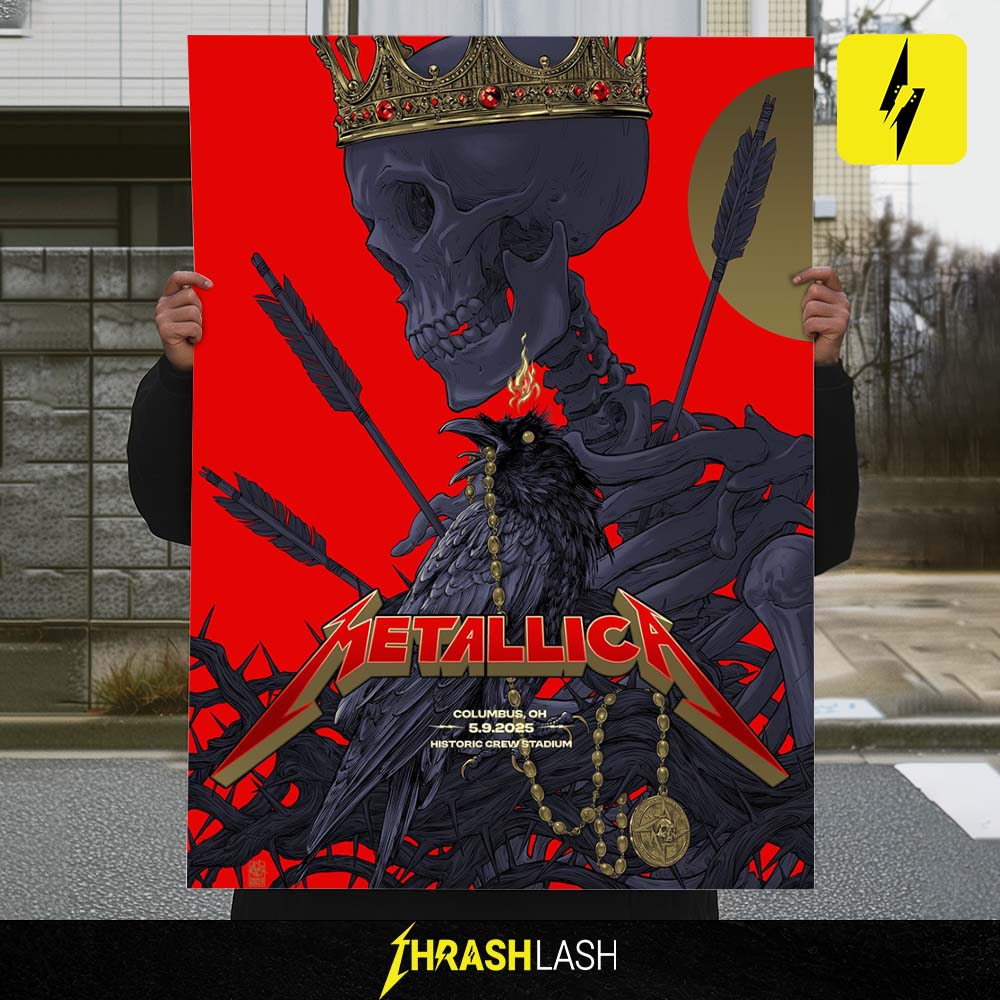 Fist Shows Metallica M72 Sonic Temple North American Tour May 9-11 2025 At Historic Crew Stadium Columbus OH Poster Show By Vance Kelly Landscape