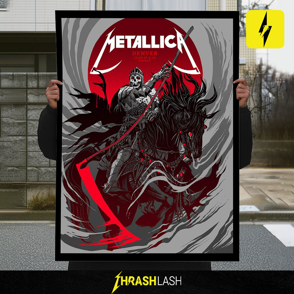Metallica M72 Denver Poster – June 27, 2025 at The Sports Castle – Tour Artwork by Becky Cloonan