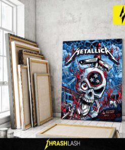 Limited edition Metallica M72 Nashville 2025 Pop-Up Shop tour poster – exclusive North American concert artwork with bold typography and dark-themed illustration