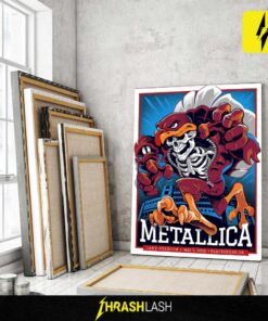 Metallica M72 Virginia Tech Pop-Up Shop poster – limited edition canvas artwork from May 7, 2025 at Lane Stadium, Blacksburg – collectible tour home decor
