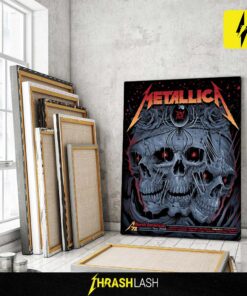 Metallica M72 Sonic Temple Pop-Up Shop poster – exclusive 2025 North American Tour canvas artwork from Columbus, Ohio – collectible home decor print