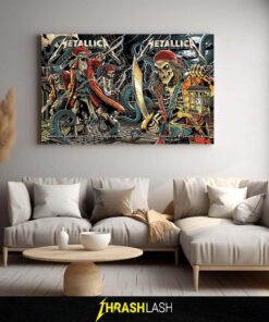 Official Poster for 2 Nights of Metallica by Andrew Cremeans at Raymond James Stadium, Tampa, Florida, June 6 & June 8, 2025 | Home Decor Print Art -3