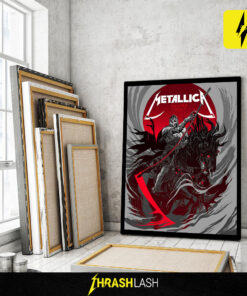 Metallica M72 Denver tour poster featuring artwork by Becky Cloonan, from the June 27, 2025 concert at The Sports Castle – limited edition canvas wall art for collectors and fans.