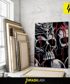 Official Metallica M72 Santa Clara 2025 poster canvas featuring exclusive tour artwork by Brandon Heart; full-color limited edition print showcasing Metallica live at Levi’s Stadium, California on June 21, 2025, with supporting acts Limp Bizkit and Ice Nine Kills.