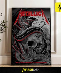Metallica M72 World Tour 2025 Night 1 poster by Maxx242 – exclusive artwork from May 1 concert at Nissan Stadium, Nashville, Tennessee
