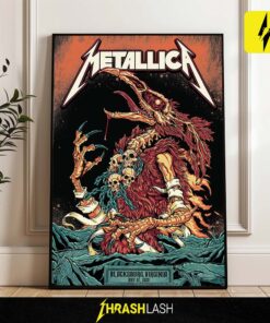 Metallica M72 Tour Poster by Puis Calzada at Kent Square Pop-Up Shop Blacksburg Virginia May 07 2025 Poster Canvas Home Deco
