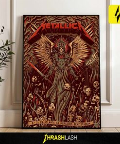 Metallica M72 Atlanta tour poster by Dave Quiggle – official concert artwork from June 3, 2025 at Mercedes-Benz Stadium, Atlanta, Georgia