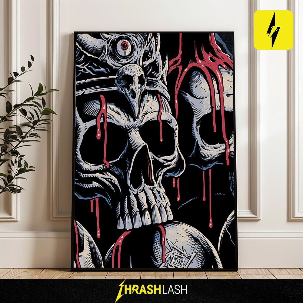 Metallica M72 Santa Clara Poster Canvas – Brandon Heart Limited Edition Tour Artwork from June 21, 2025 at Levi’s Stadium, California | Featuring Limp Bizkit & Ice Nine Kills