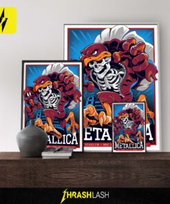 Metallica M72 Virginia Tech Pop-Up Shop poster – limited edition canvas artwork from May 7, 2025 at Lane Stadium, Blacksburg – collectible tour home decor