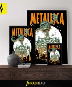 Metallica 'Until It Sleeps' Load-era poster illustrated by Luke Preece – dark-themed canvas print for home decor and collectors