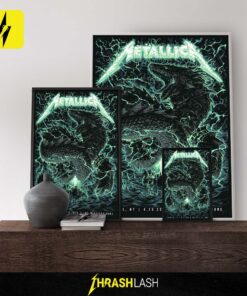 Metallica M72 Tour 2025 Syracuse poster – official canvas print from August 14 concert at JMA Wireless Dome, New York – collectible show artwork