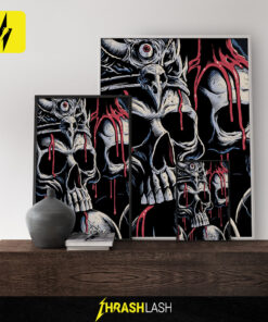 Official Metallica M72 Santa Clara 2025 poster canvas featuring exclusive tour artwork by Brandon Heart; full-color limited edition print showcasing Metallica live at Levi’s Stadium, California on June 21, 2025, with supporting acts Limp Bizkit and Ice Nine Kills.