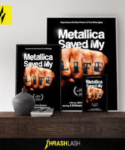Official limited edition poster print of Metallica Saved My Life documentary, premiered at Tribeca Festival 2025, directed by Jonas Åkerlund