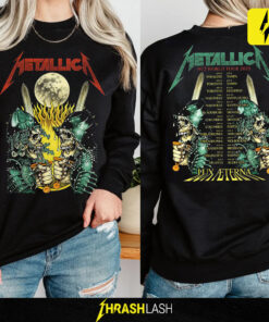 Official Metallica M72 World Tour 2025 T-Shirt with Lux Æterna Skeleton Knights design – Limited Edition black unisex concert tee