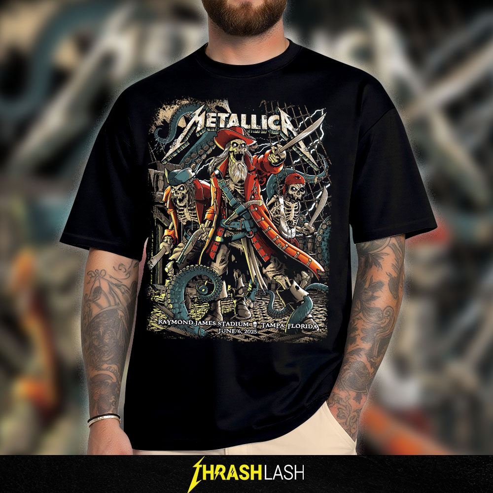Metallica Night 1 Tampa 2025 New Artwork by Andrew Cremeans Print art Tshirt, Hoodie and Sweatshirt