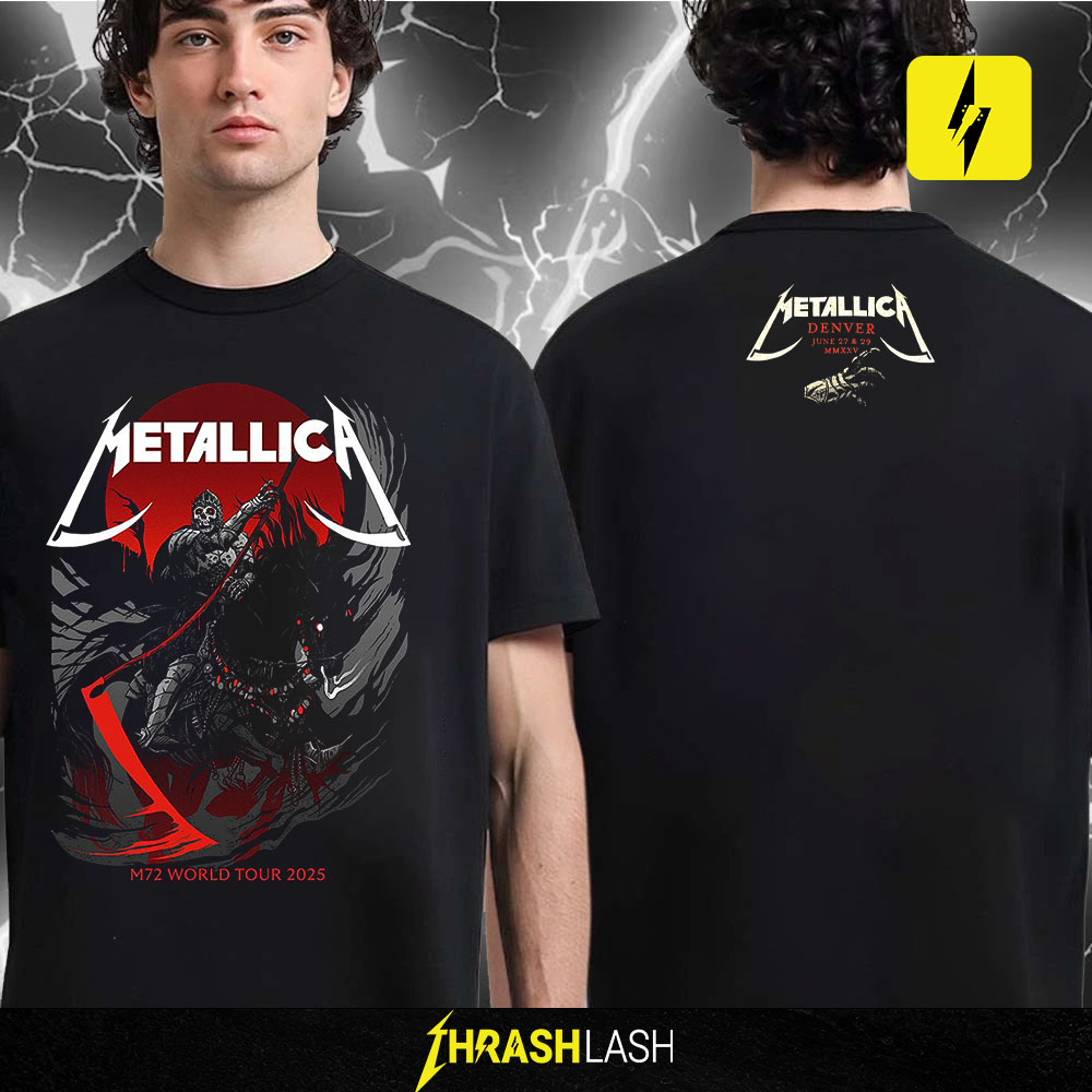 Metallica M72 Denver Pop-Up T-Shirt – Official Tour Merch from June 27, 2025 at The Sports Castle