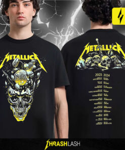 Metallica M72 World Tour 2025 T-Shirt – Shattered Skull Graphic | Double-Sided Unisex Band Tee