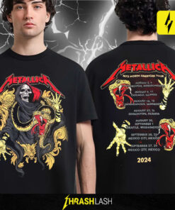 Metallica M72 North American Tour 2024 T-Shirt – August 2–4 at Gillette Stadium | Limited Edition | Art by Maxx242