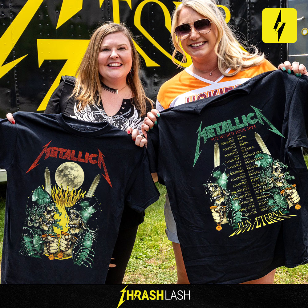Metallica M72 World Tour 2025 T-Shirt – Lux Æterna Skeleton Knights Limited Edition | Official Merch