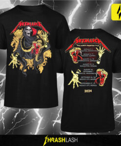 Official Metallica M72 North American Tour 2024 T-Shirt featuring Gillette Stadium artwork by Maxx242 – Limited Edition black unisex concert tee
