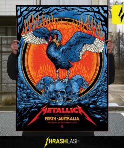 Metallica M72 World Tour Perth Poster – Optus Stadium 1st Nov 2025 by Ben Brown Limited Edition