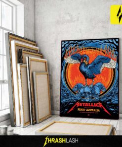 metallica m72 world tour perth poster optus stadium 1st nov 2025 by ben brown limited edition 2