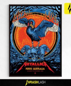 Metallica M72 World Tour Perth Poster – Optus Stadium 1st Nov 2025 by Ben Brown Limited Edition
