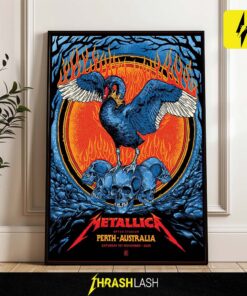 metallica m72 world tour perth poster optus stadium 1st nov 2025 by ben brown limited edition 3