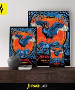 metallica m72 world tour perth poster optus stadium 1st nov 2025 by ben brown limited edition 4